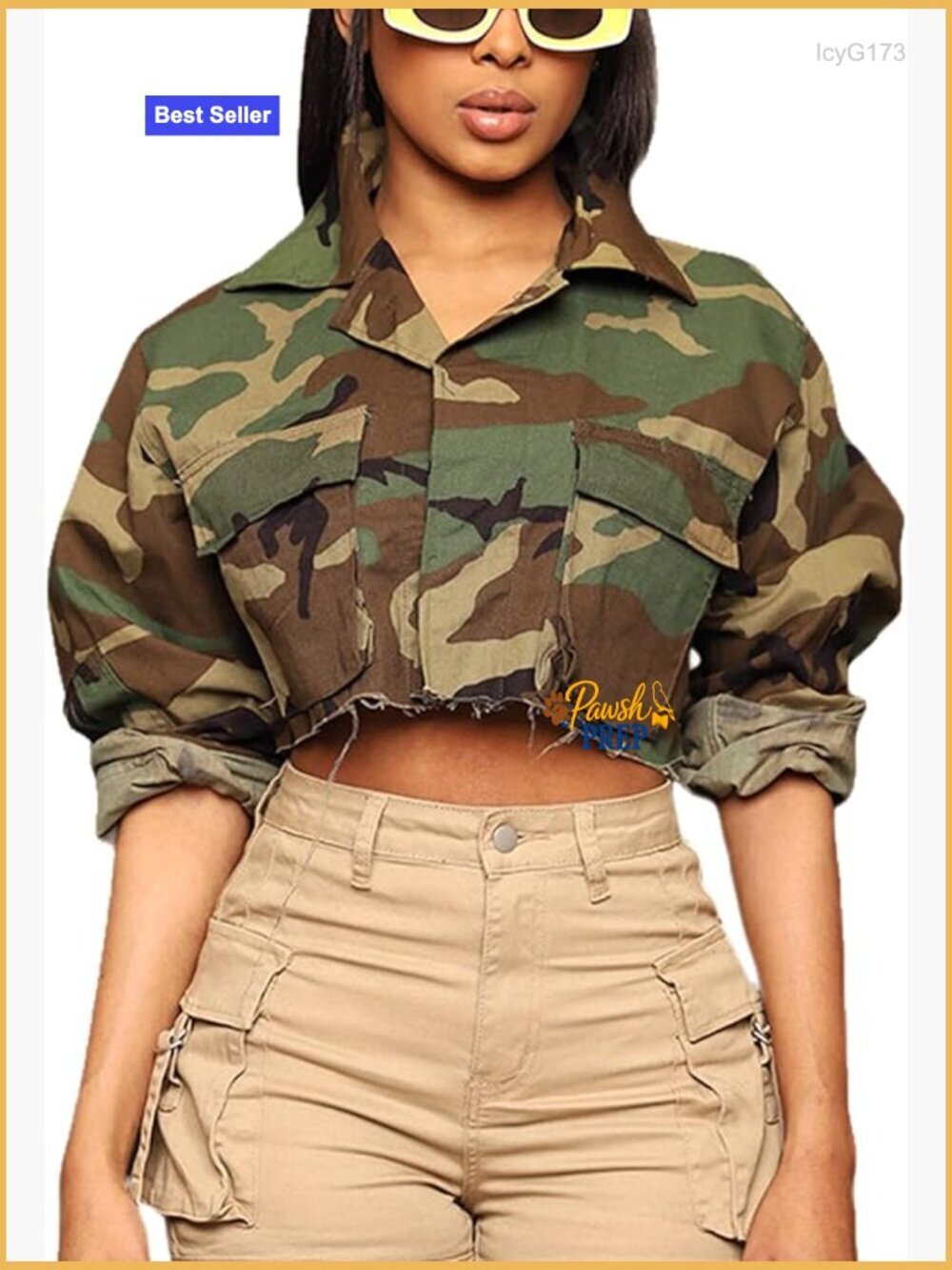 Cropped Denim Bomber Jacket Casual Military Style Coat